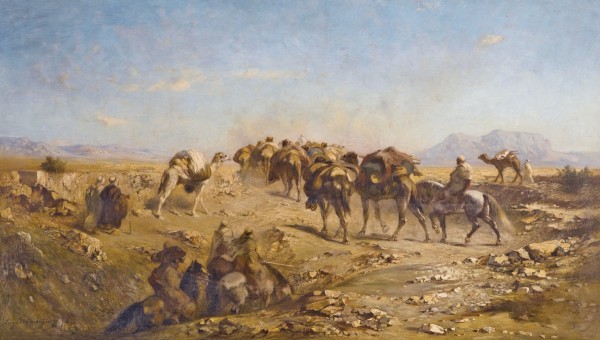 Arab caravan by Eugene Fromentin